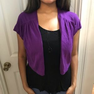 3/$30 SALE Old Navy Purple cropped Bolero Cardigan